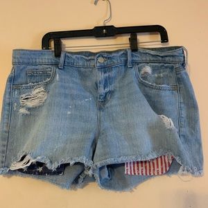 Old navy ripped denim shorts